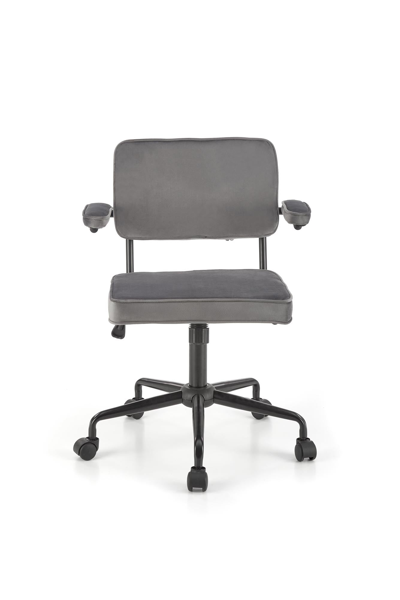Scaun de birou tapitat cu stofa, Fidel Velvet Gri, l62xA56xH81-91 cm (6)