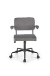 Scaun de birou tapitat cu stofa, Fidel Velvet Gri, l62xA56xH81-91 cm (6)