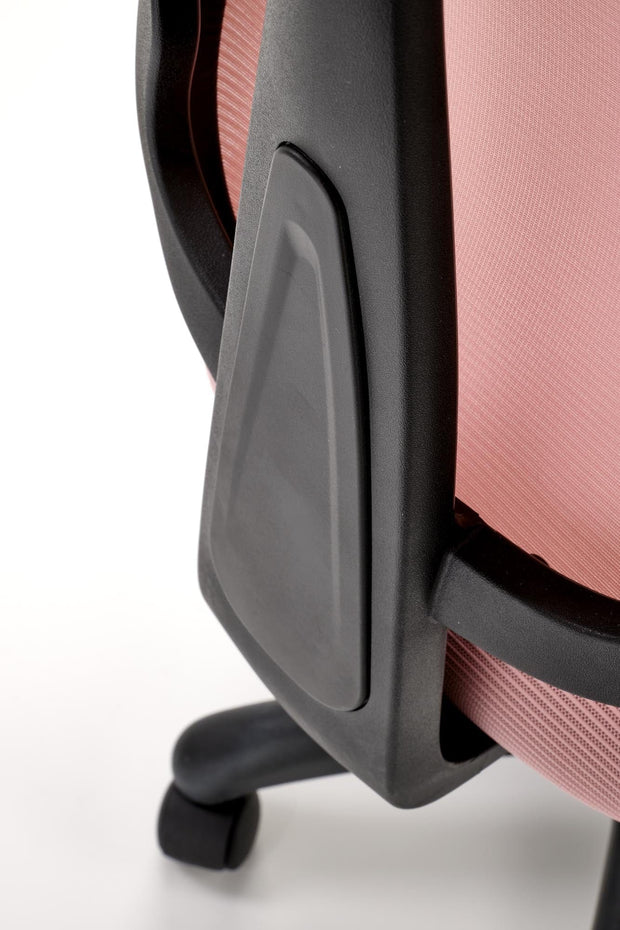 Scaun de birou tapitat cu stofa, Nani Roz / Negru, l52xA56xH85-95 cm (4)