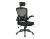 Scaun de birou tapitat cu stofa, Q-060 Negru, l66xA60xH116 cm