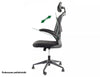 Scaun de birou tapitat cu stofa, Q-060 Negru, l66xA60xH116 cm (1)