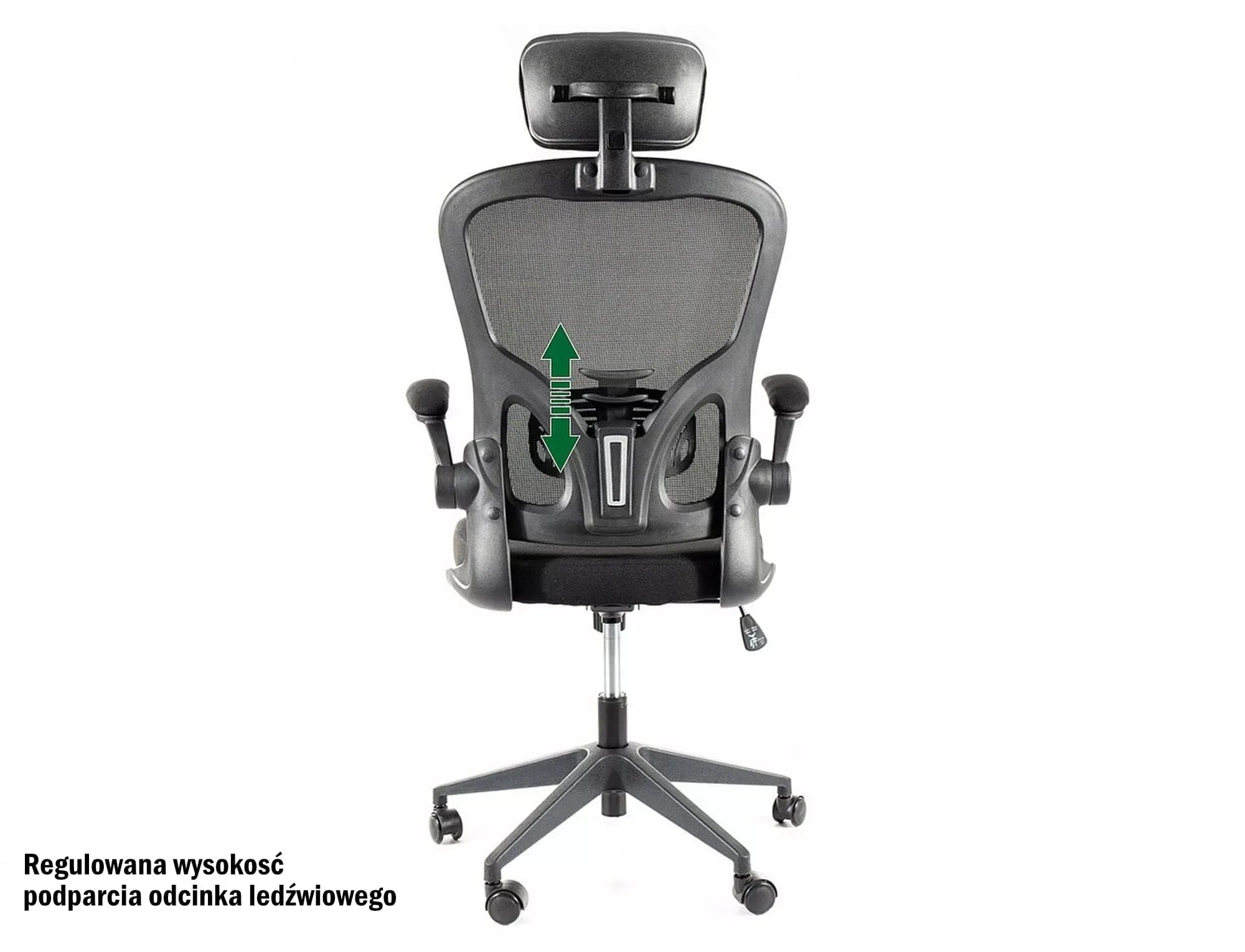 Scaun de birou tapitat cu stofa, Q-060 Negru, l66xA60xH116 cm (2)