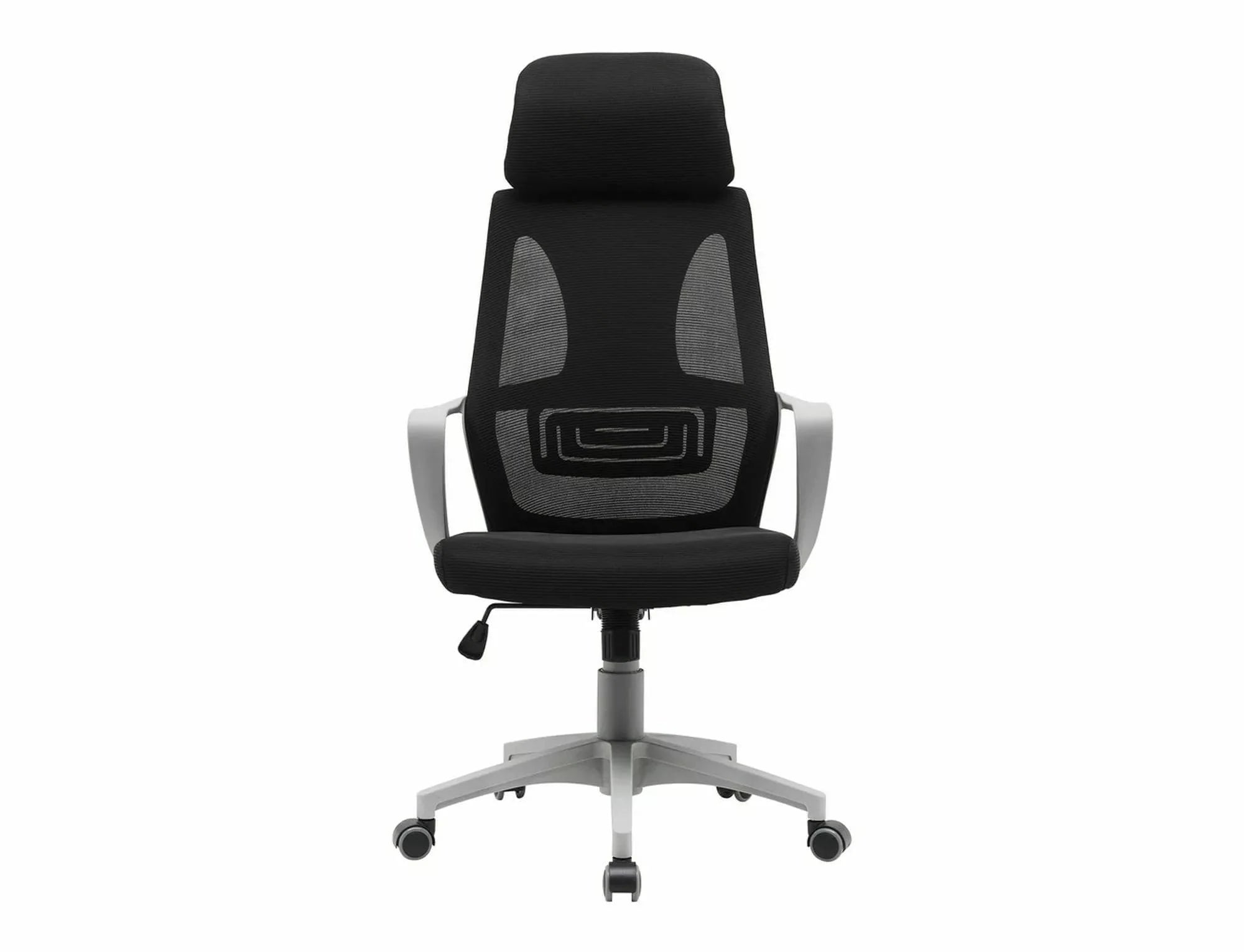 Scaun de birou tapitat cu stofa, Q-095 Negru / Gri, l60xA50xH117 cm (1)