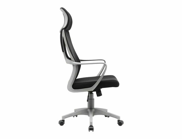 Scaun de birou tapitat cu stofa, Q-095 Negru / Gri, l60xA50xH117 cm (2)