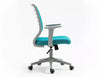 Scaun de birou tapitat cu stofa, Q-320 Albastru / Gri, l60xA44xH93 cm (2)