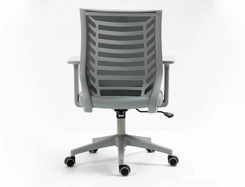 Scaun de birou tapitat cu stofa, Q-320 Gri / Negru, l60xA44xH93 cm (1)