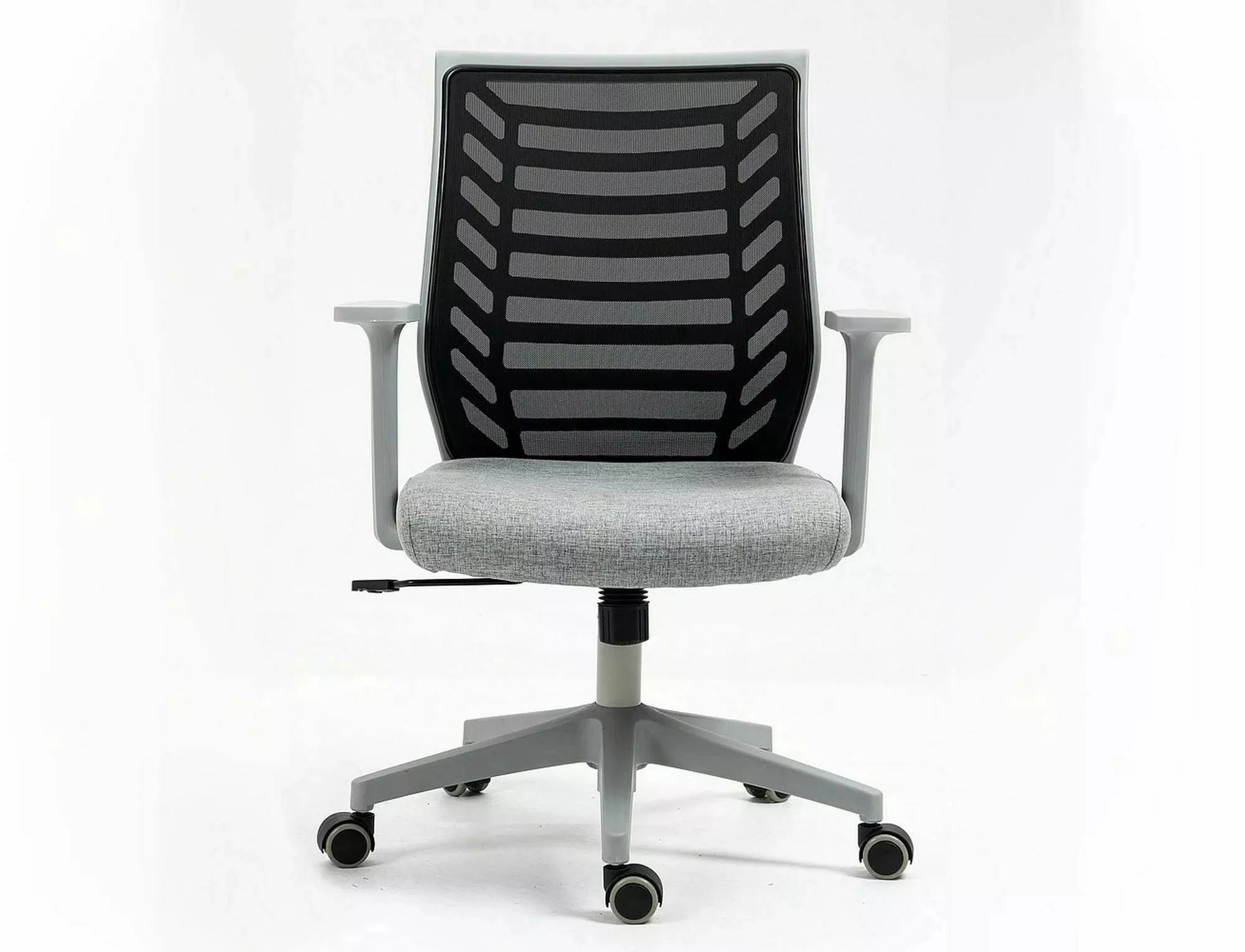 Scaun de birou tapitat cu stofa, Q-320 Gri / Negru, l60xA44xH93 cm (2)