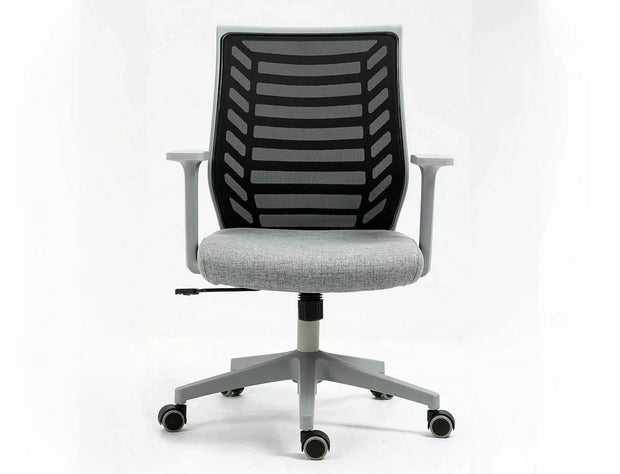 Scaun de birou tapitat cu stofa, Q-320 Gri / Negru, l60xA44xH93 cm (2)