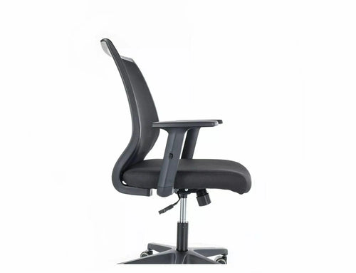 Scaun de birou tapitat cu stofa, Q-320R Gri / Negru, l60xA44xH93 cm (1)