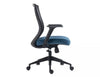 Scaun de birou tapitat cu stofa, Q-328 Albastru / Negru, l62xA48xH97 cm (2)