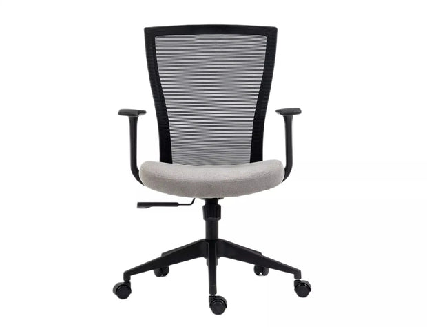 Scaun de birou tapitat cu stofa, Q-328 Gri / Negru, l62xA48xH97 cm (1)