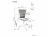 Scaun de birou tapitat cu stofa, Q-328 Gri / Negru, l62xA48xH97 cm (2)