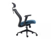 Scaun de birou tapitat cu stofa, Q-328H Albastru / Negru, l62xA48xH97 cm (2)