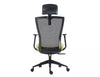 Scaun de birou tapitat cu stofa, Q-328H Verde / Negru, l62xA48xH97 cm (2)