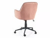 Scaun de birou tapitat cu stofa, Q-886 Velvet Roz / Negru, l58xA44xH83 cm (1)