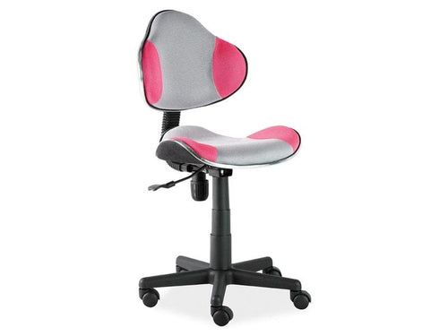 Scaun de birou pentru copii, tapitat cu stofa, Q-G2 Gri / Roz / Negru, l48xA41xH80 cm