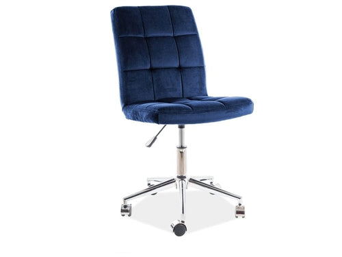Signal Scaun de birou tapitat cu stofa, Qwin-020 Velvet Bleumarin, l45xA40xH87-97 cm