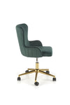 Scaun de birou tapitat cu stofa, Timoteo Velvet Verde Inchis, l55xA55xH77-85 cm (5)
