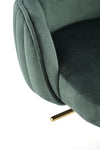 Scaun de birou tapitat cu stofa, Timoteo Velvet Verde Inchis, l55xA55xH77-85 cm (7)