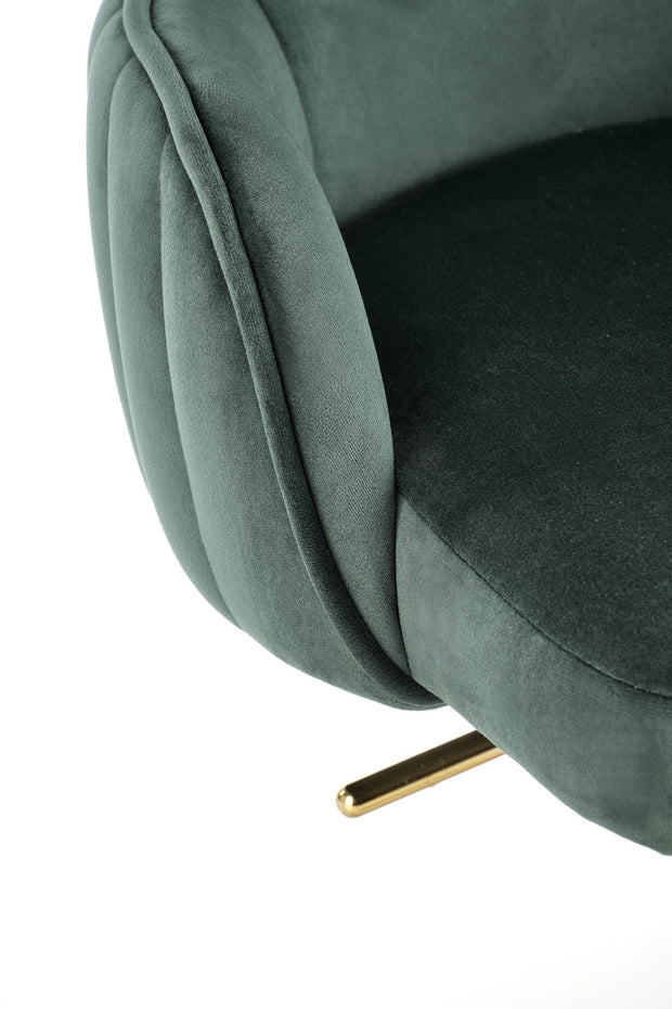 Scaun de birou tapitat cu stofa, Timoteo Velvet Verde Inchis, l55xA55xH77-85 cm (7)