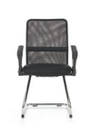 Scaun de birou tapitat cu stofa Vidar Skid Negru, l58xA60xH97 cm (1)
