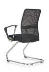 Scaun de birou tapitat cu stofa Vidar Skid Negru, l58xA60xH97 cm (2)
