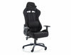 Scaun de birou tapitat cu stofa, Viper Negru, l70xA49xH127 cm