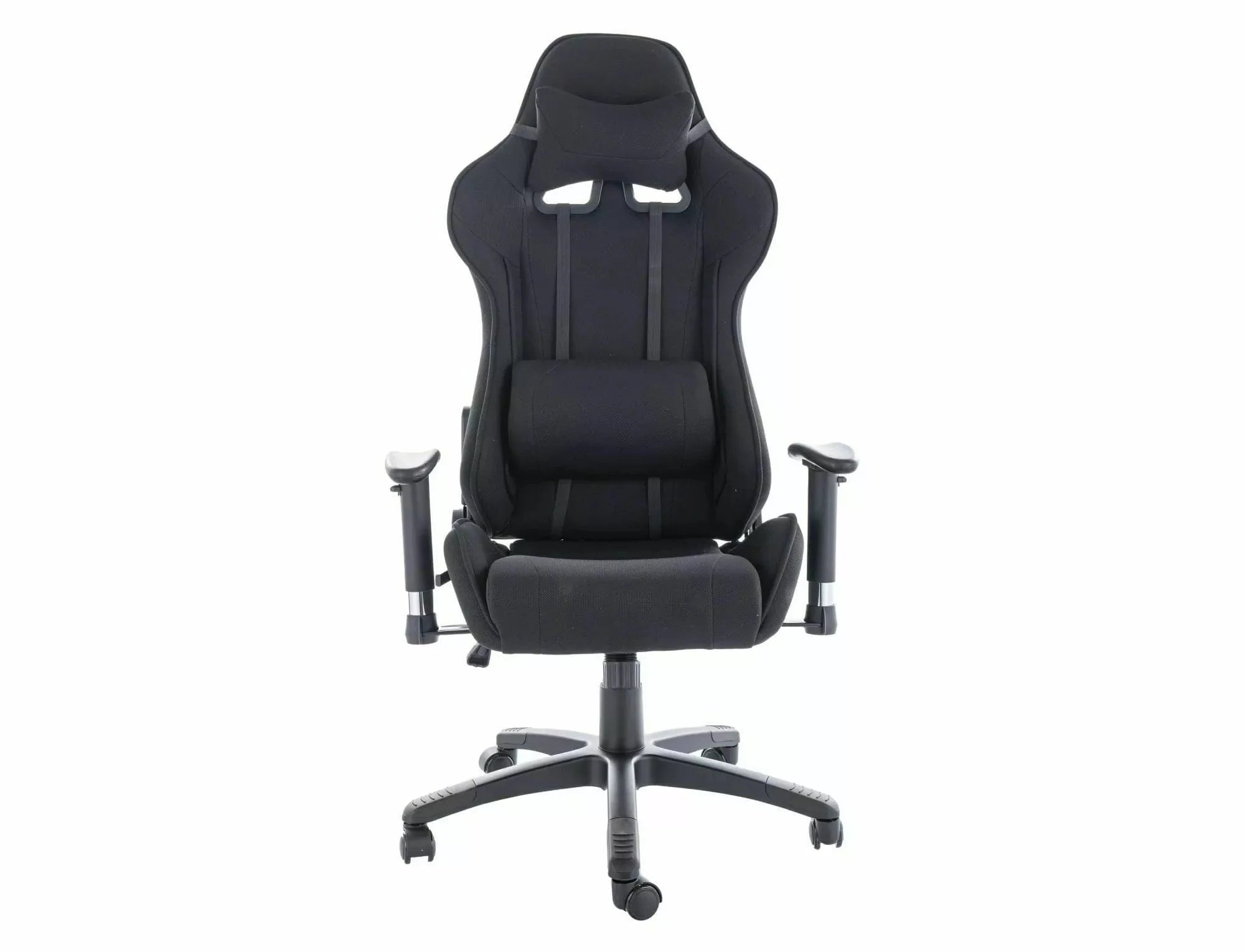 Scaun de birou tapitat cu stofa, Viper Negru, l70xA49xH127 cm (2)