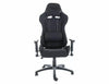 Scaun de birou tapitat cu stofa, Viper Negru, l70xA49xH127 cm (2)