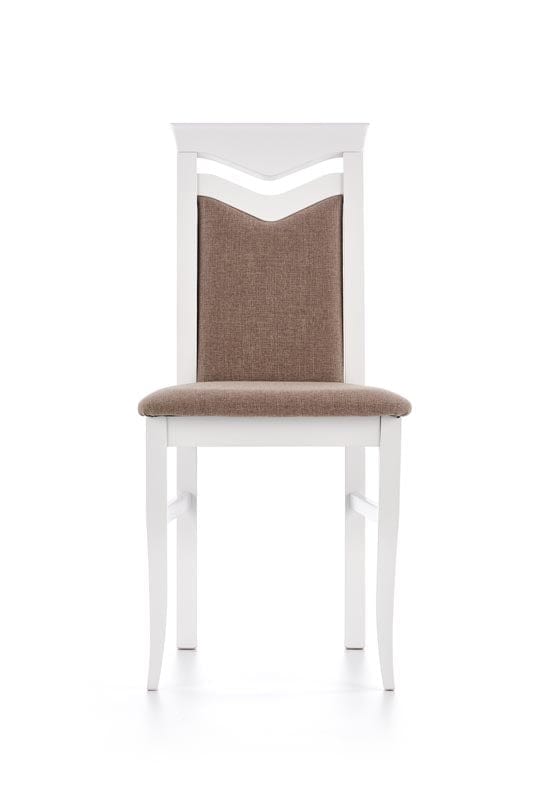 Halmar Scaun din lemn de fag tapitat cu stofa Cinco Alb / Gri, l44xA43xH96 cm