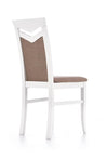 Halmar Scaun din lemn de fag tapitat cu stofa Cinco Alb / Gri, l44xA43xH96 cm