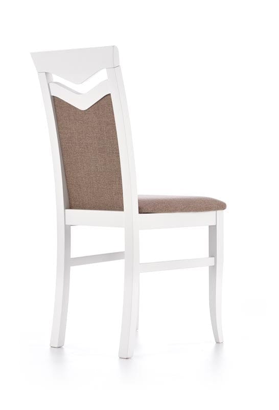 Halmar Scaun din lemn de fag tapitat cu stofa Cinco Alb / Gri, l44xA43xH96 cm