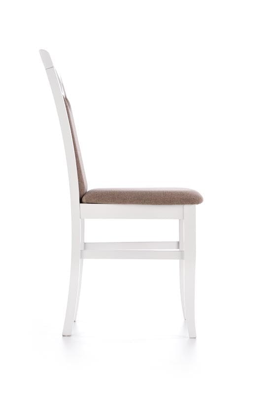 Halmar Scaun din lemn de fag tapitat cu stofa Cinco Alb / Gri, l44xA43xH96 cm