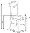 Halmar Scaun din lemn de fag tapitat cu stofa Cinco Alb / Gri, l44xA43xH96 cm