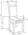 Halmar Scaun din lemn de fag, tapitat cu stofa Garson 2 Gri / Alb, l46xA55xH97 cm