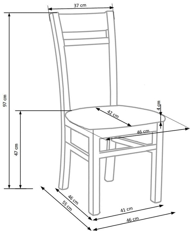 Halmar Scaun din lemn de fag, tapitat cu stofa Garson 2 Gri / Alb, l46xA55xH97 cm