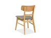 Scaun din lemn tapitat cu stofa Cyd-61 Gri / Stejar, l43xA44xH76 cm (1)