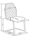 Halmar Scaun din pal tapitat cu piele ecologica si picioare metalice Kai-265 Maro / Stejar Honey / Negru, l43xA58xH94 cm