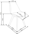 Halmar Scaun din plastic cu sezut tapitat cu piele ecologica Kai-245 Transparent / Alb, l48xA55xH83 cm
