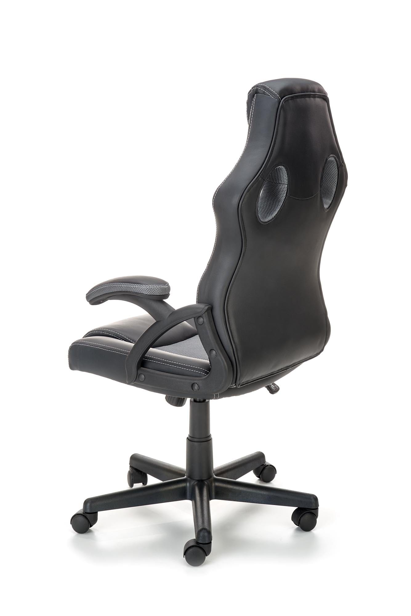 Halmar Scaun gaming tapitat cu piele ecologica, Berkant Gri / Negru, l62xA63xH108-117 cm