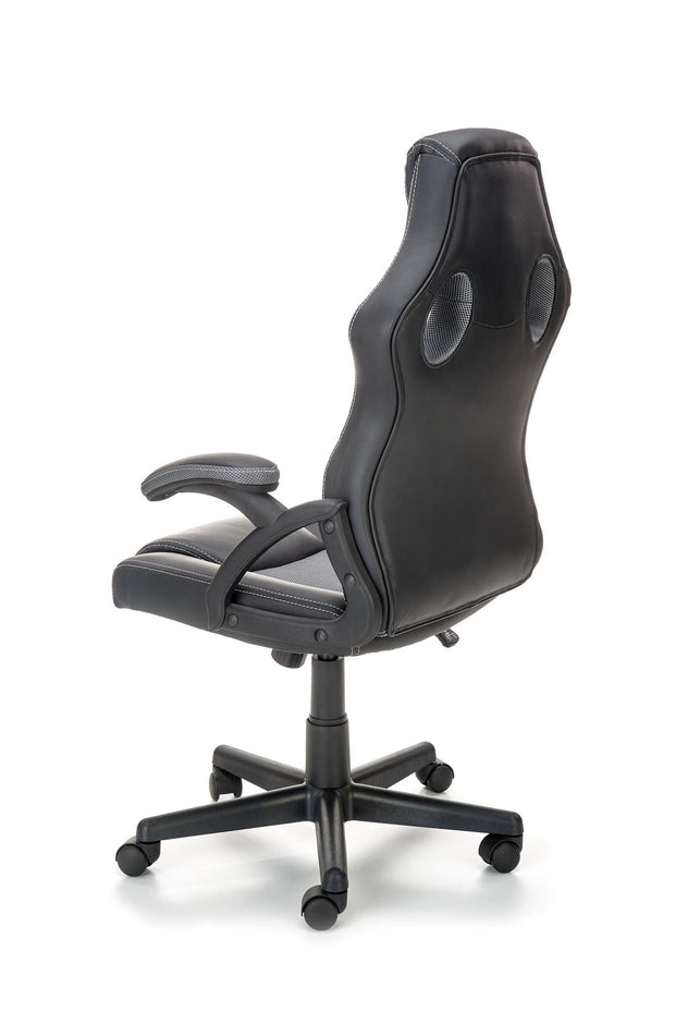 Halmar Scaun gaming tapitat cu piele ecologica, Berkant Gri / Negru, l62xA63xH108-117 cm