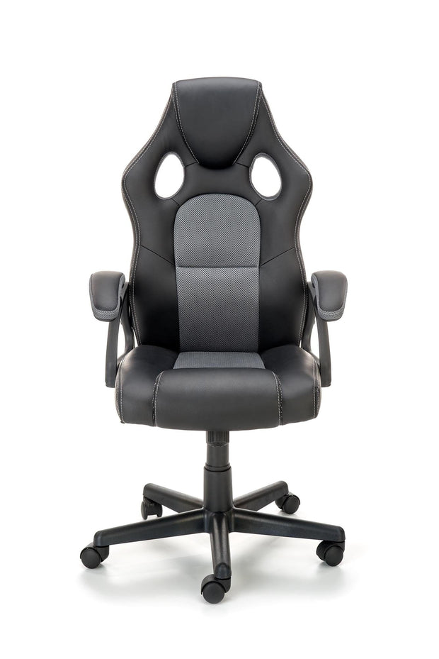 Halmar Scaun gaming tapitat cu piele ecologica, Berkant Gri / Negru, l62xA63xH108-117 cm