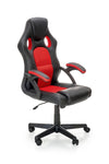 Halmar Scaun gaming tapitat cu piele ecologica, Berkant Rosu / Negru,  l62xA63xH108-117 cm