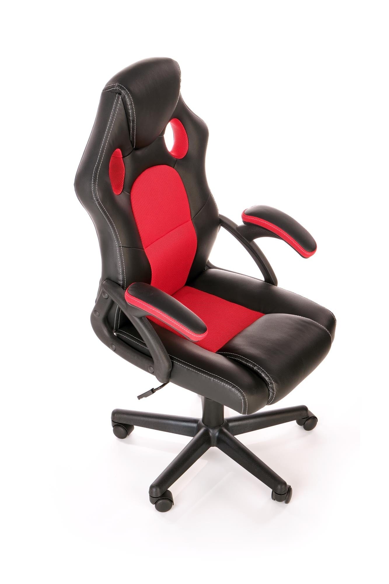 Halmar Scaun gaming tapitat cu piele ecologica, Berkant Rosu / Negru,  l62xA63xH108-117 cm