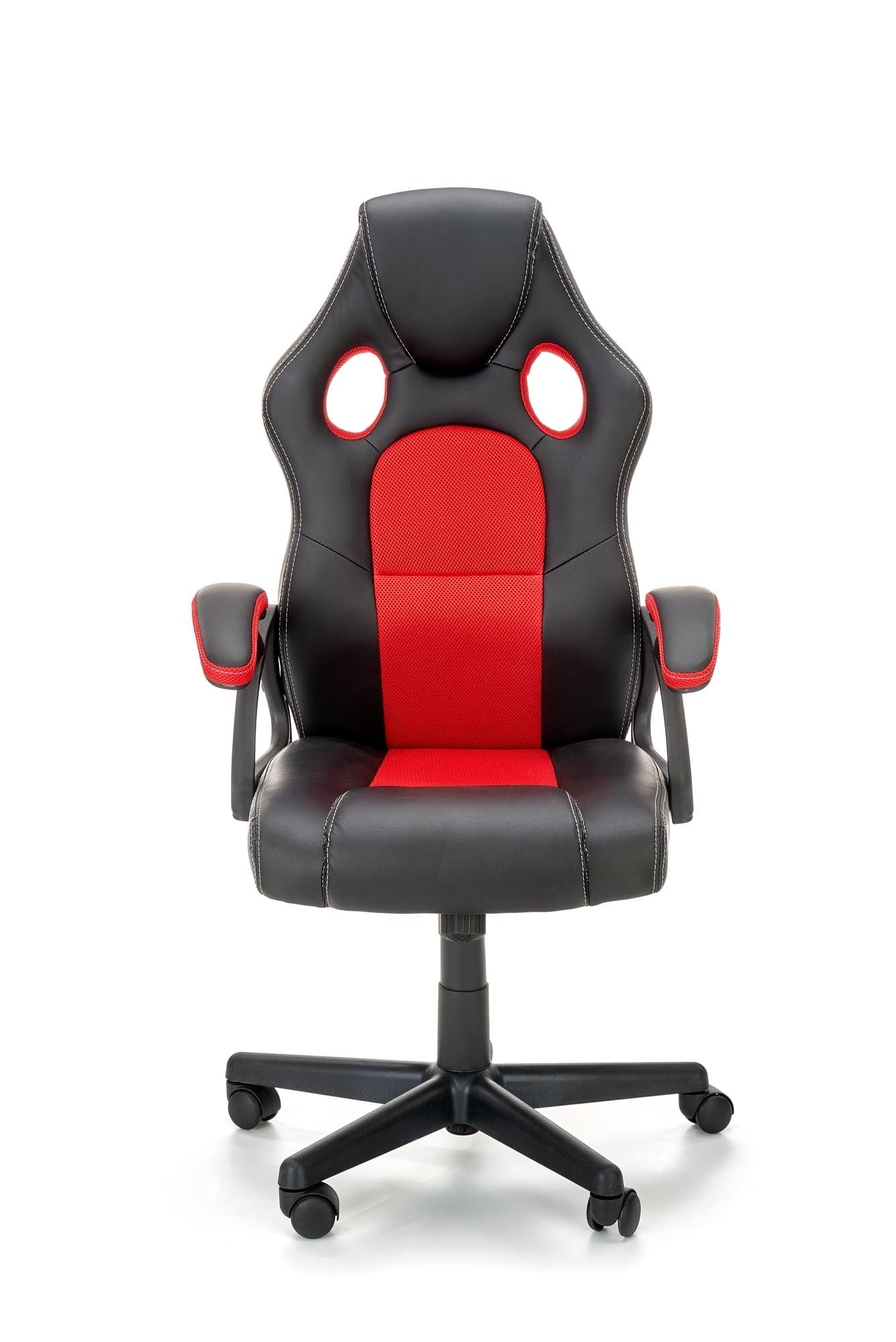Halmar Scaun gaming tapitat cu piele ecologica, Berkant Rosu / Negru,  l62xA63xH108-117 cm