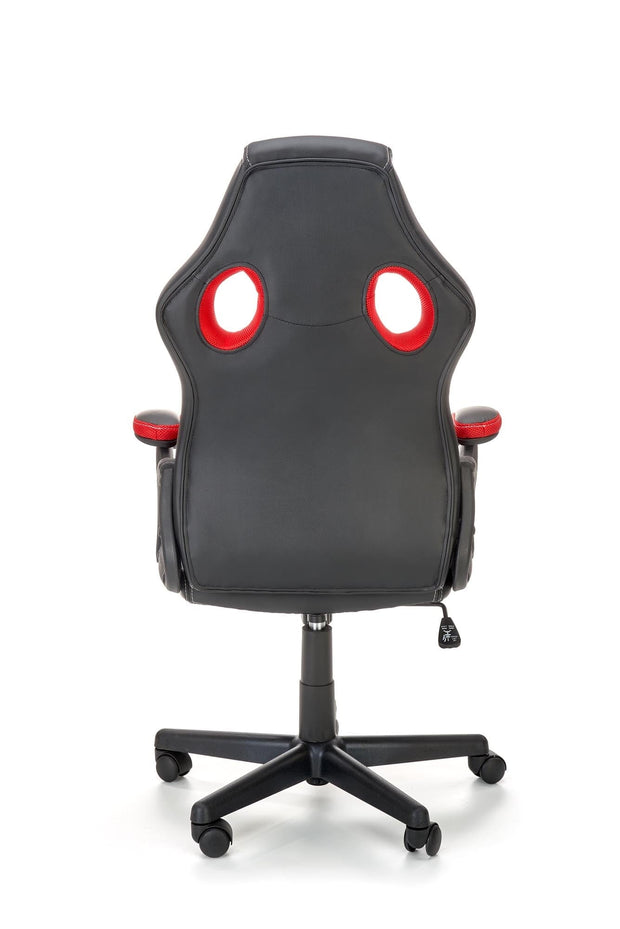 Halmar Scaun gaming tapitat cu piele ecologica, Berkant Rosu / Negru,  l62xA63xH108-117 cm