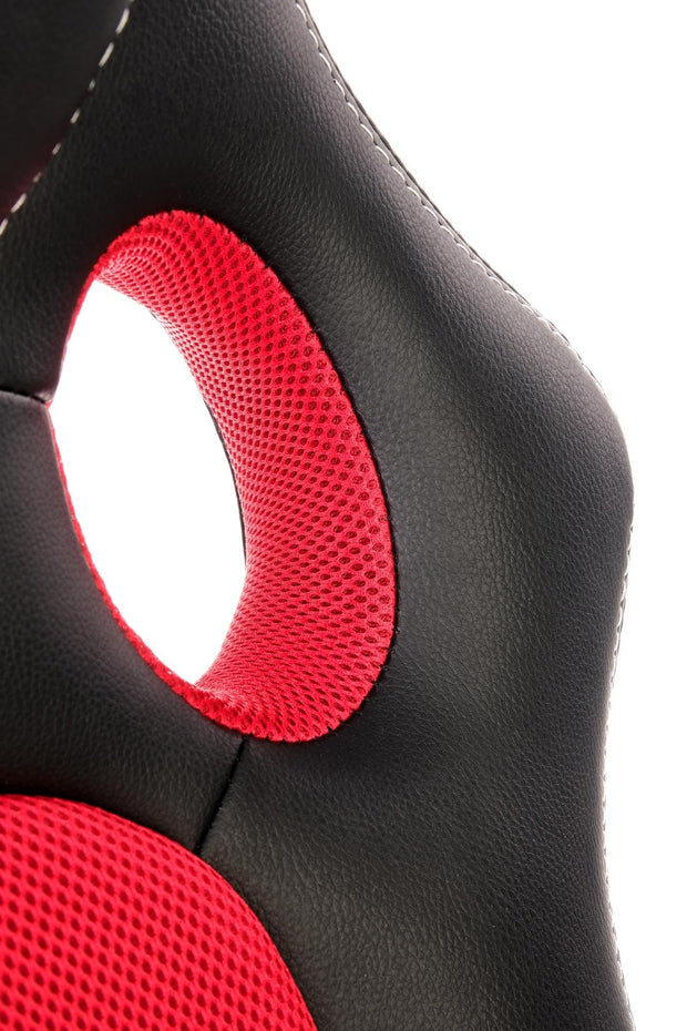 Halmar Scaun gaming tapitat cu piele ecologica, Berkant Rosu / Negru,  l62xA63xH108-117 cm