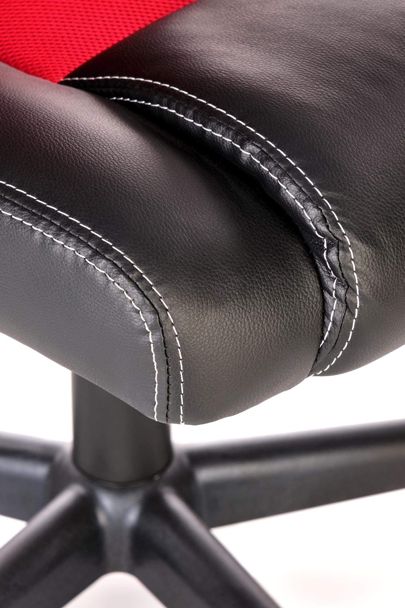 Halmar Scaun gaming tapitat cu piele ecologica, Berkant Rosu / Negru,  l62xA63xH108-117 cm