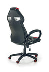 Scaun gaming, tapitat cu piele ecologica Holmes Negru / Rosu, l66xA72xH118-128 cm (1)
