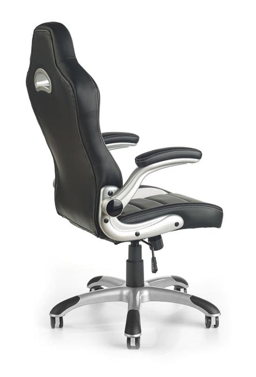 Halmar Scaun gaming tapitat cu piele ecologica Leryn Negru / Gri, l63xA65xH117-127 cm